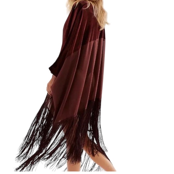 Free People Velvet Dreams Fringe Kimono - Picture 4 of 13